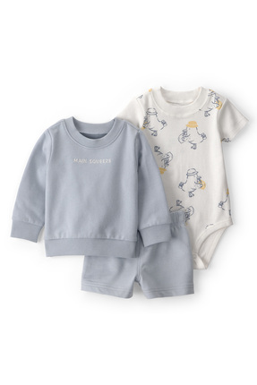 Carter's Erkek Bebek Body Şort Set 3 Ay-24 Ay Mavi