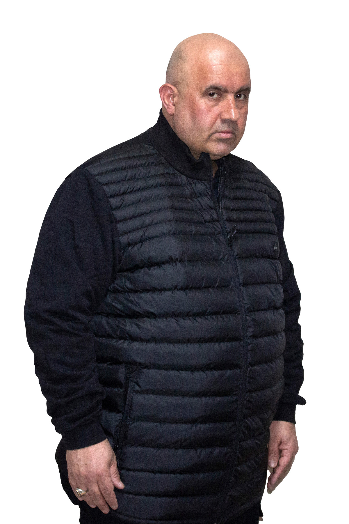 Ramon Miele Erkek Büyük Beden Dik Yaka Şişme Mont görsel 4
