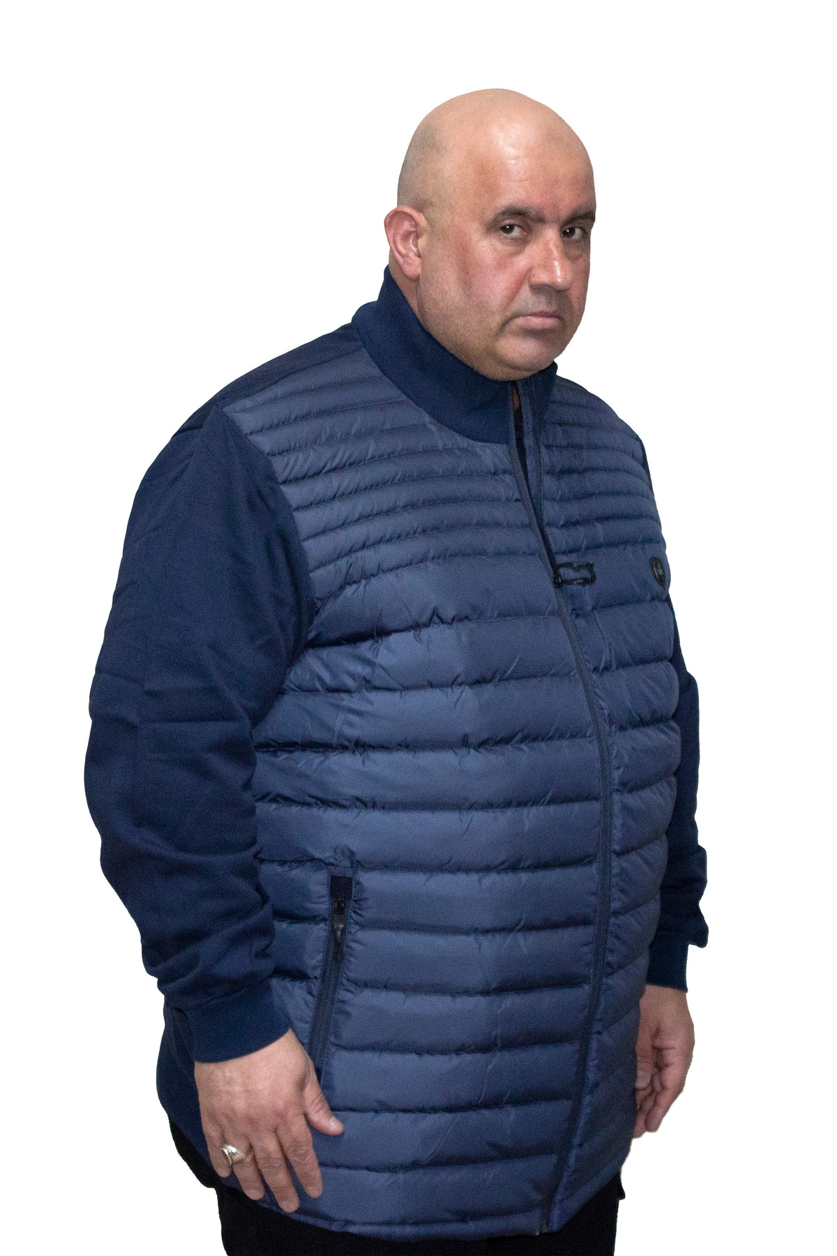 Ramon Miele Erkek Büyük Beden Dik Yaka Şişme Mont görsel 2