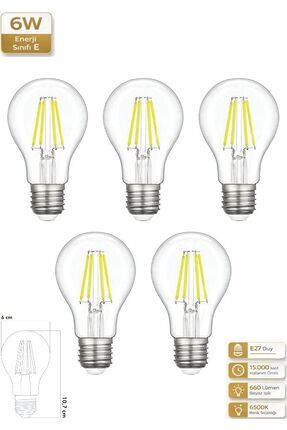 Heka LED Ampul E27 6W 6500K Beyaz Işık ERD-96