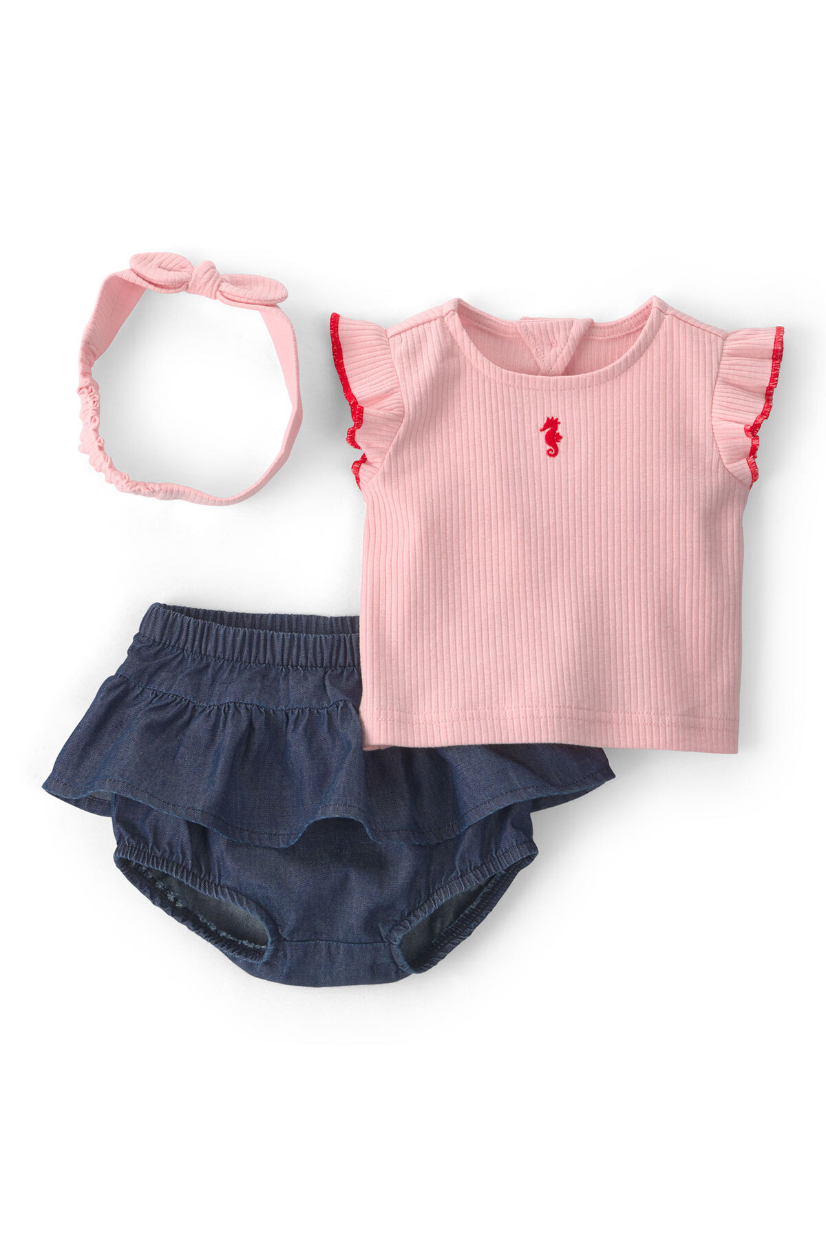Baby Girl Bottom Top Set 3 Months-24 Months Pink