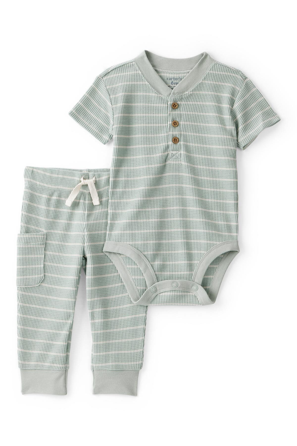 Baby Boy Bodysuit Pants Set 3 Months-24 Months Green