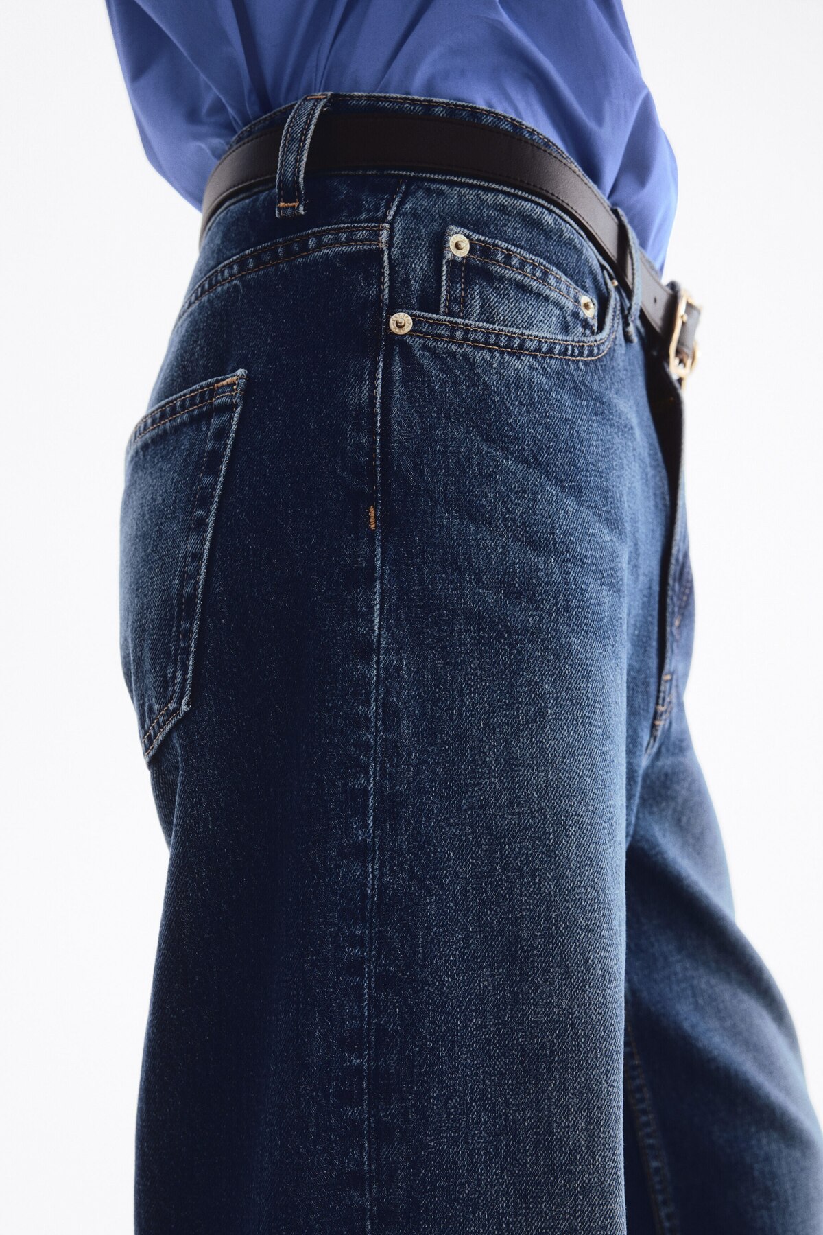 H&M Barrel High Waist Jeans görsel 5