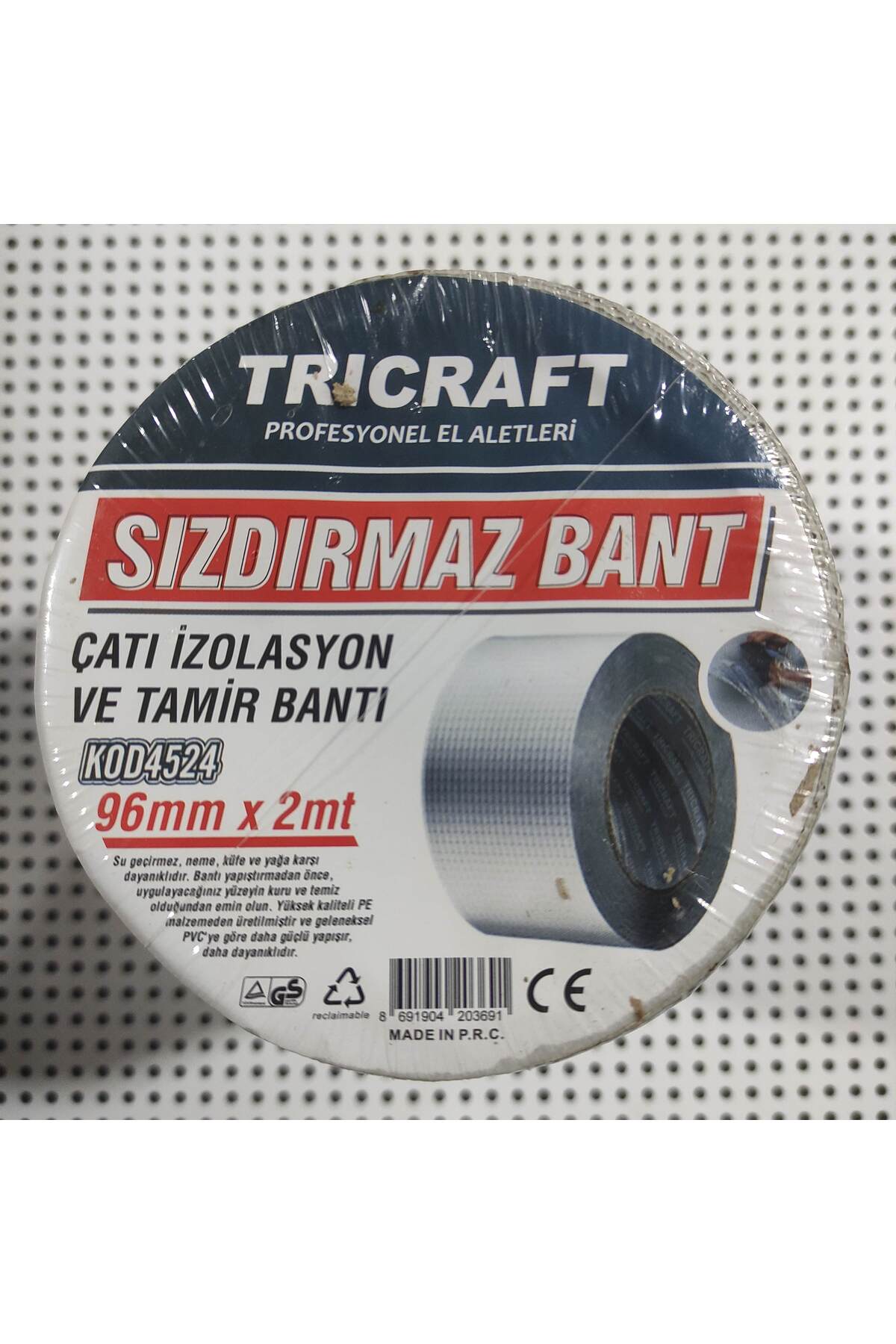 Tricraft Sızdırmaz Bant Çatı İzalasyon Tamir Bantı 96 mm X 2mt Su