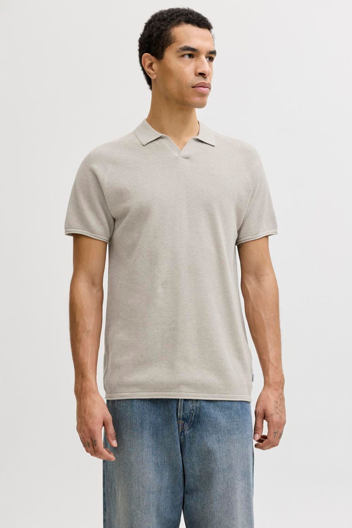 تی‌شرت بافتنی یقه هفت مردانه - هیل جک اند جونز پولوشرت Jack & Jones