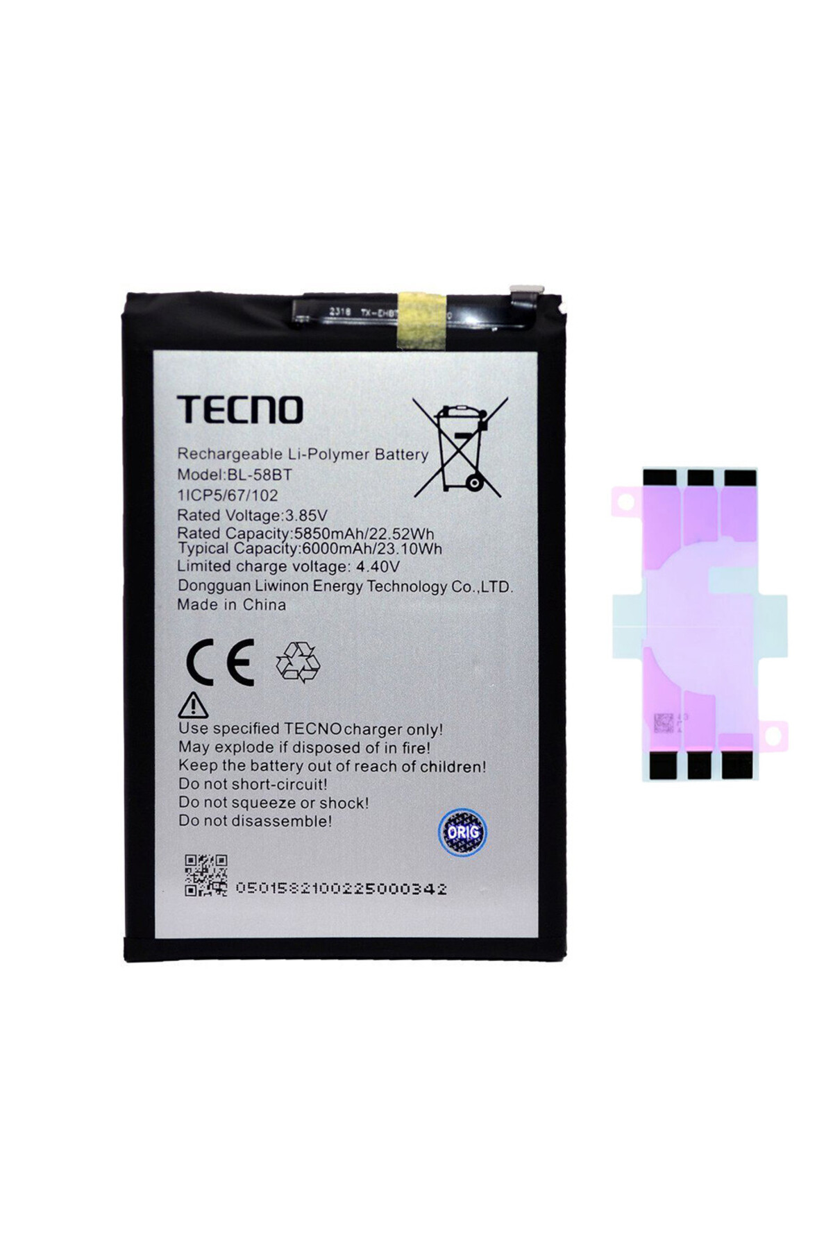 Tecno Pova NEO BL-58BT Battery Battery High Quality Tried New Dated