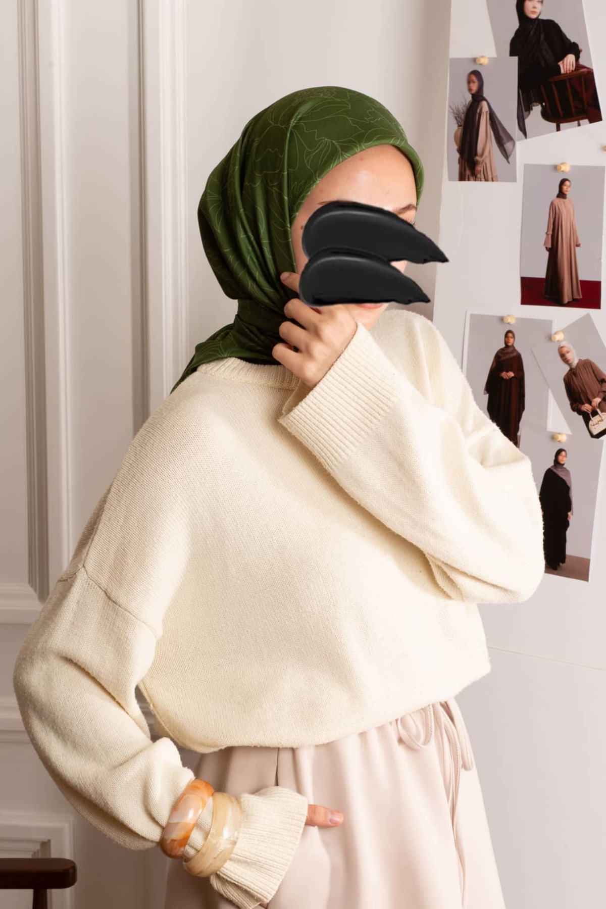 Soft Bloom Patterned Soft Scarf -EMX-00177