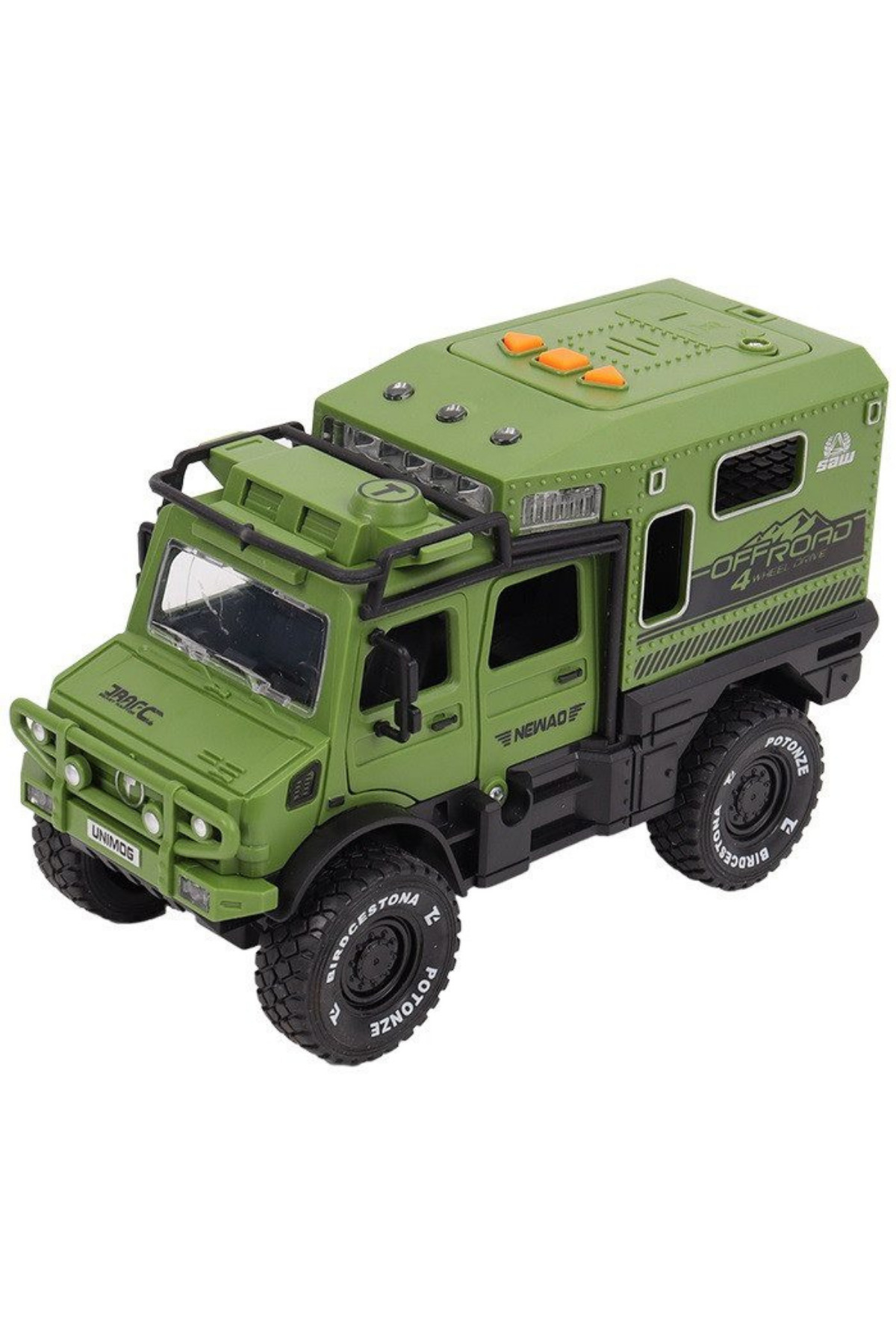 craftivio Işıklı ve Sesli Unimog Tarzı Off-Road Karavan Jeep - 18