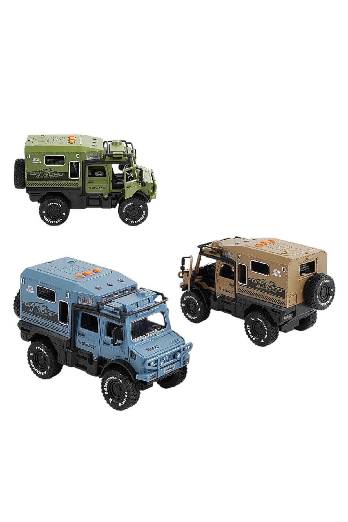 craftivio Işıklı ve Sesli Unimog Tarzı Off-Road Karavan Jeep - 18
