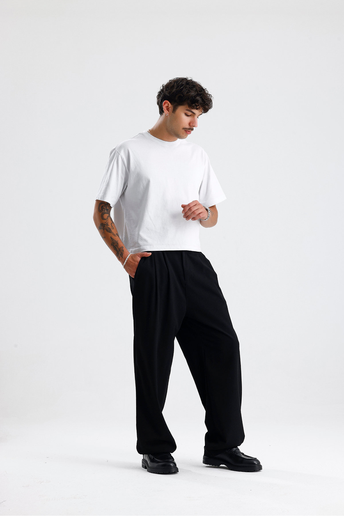 ATE STUDIOS Pileli Baggy Kumaş Pantolon görsel 5