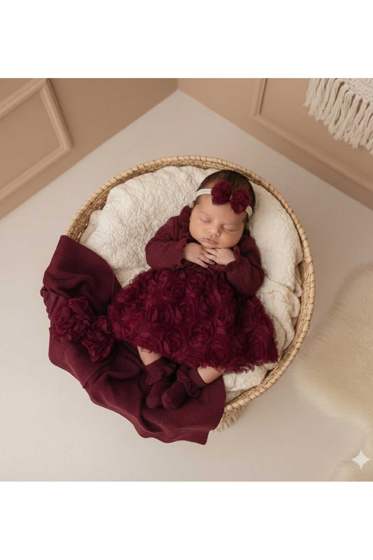 Nipperland Kız bebek yenidoğan elbise seti mevlüt özle gün takımı 0-3 ay 3 boyut çiçekli 5 parça fotoğrafı 2 (önizleme)