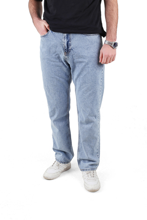 DRİFT JEANS DRIFT Erkek Baggy Fit Likrasız Kot Pantolon Açık Mavi Denim