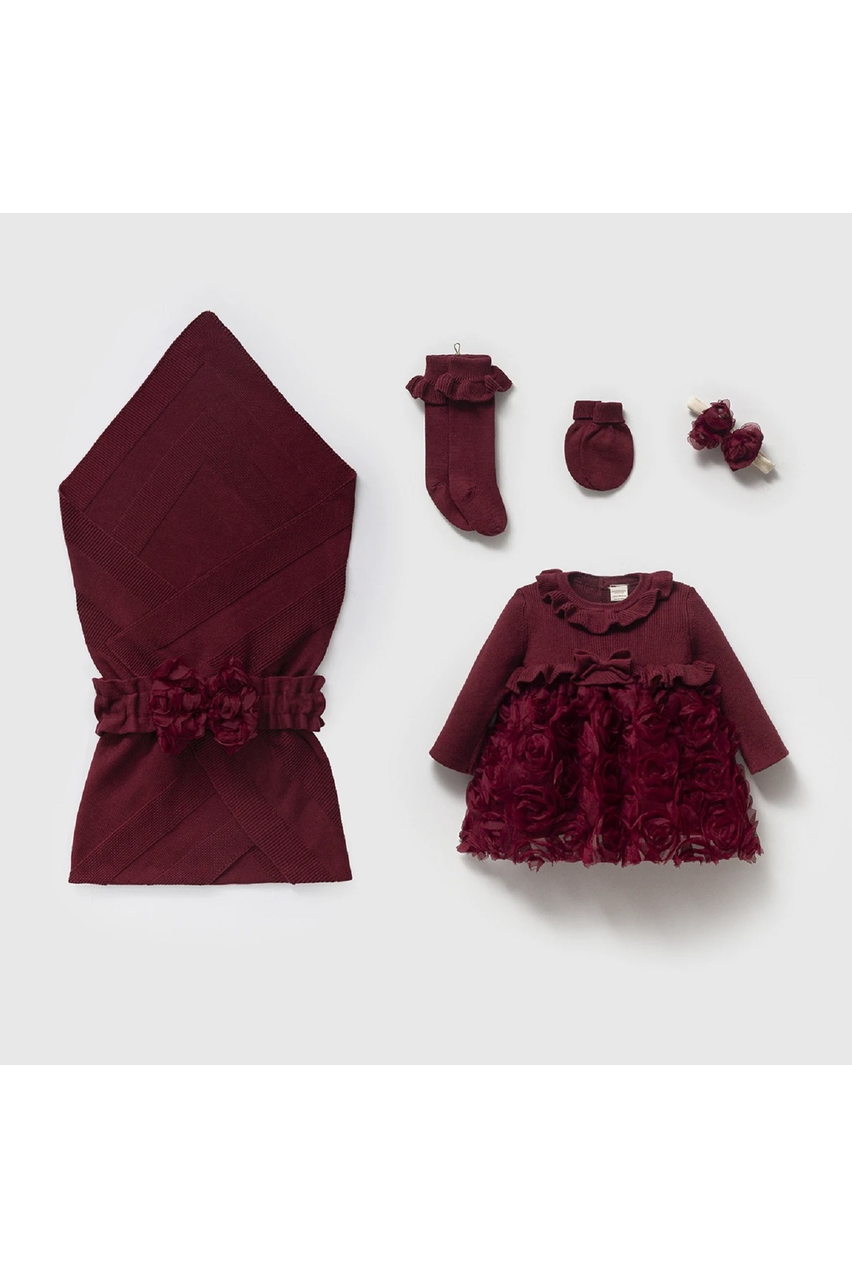 Nipperland Kız bebek yenidoğan elbise seti mevlüt özle gün takımı 0-3 ay 3 boyut çiçekli 5 parça fotoğrafı 3 (önizleme)