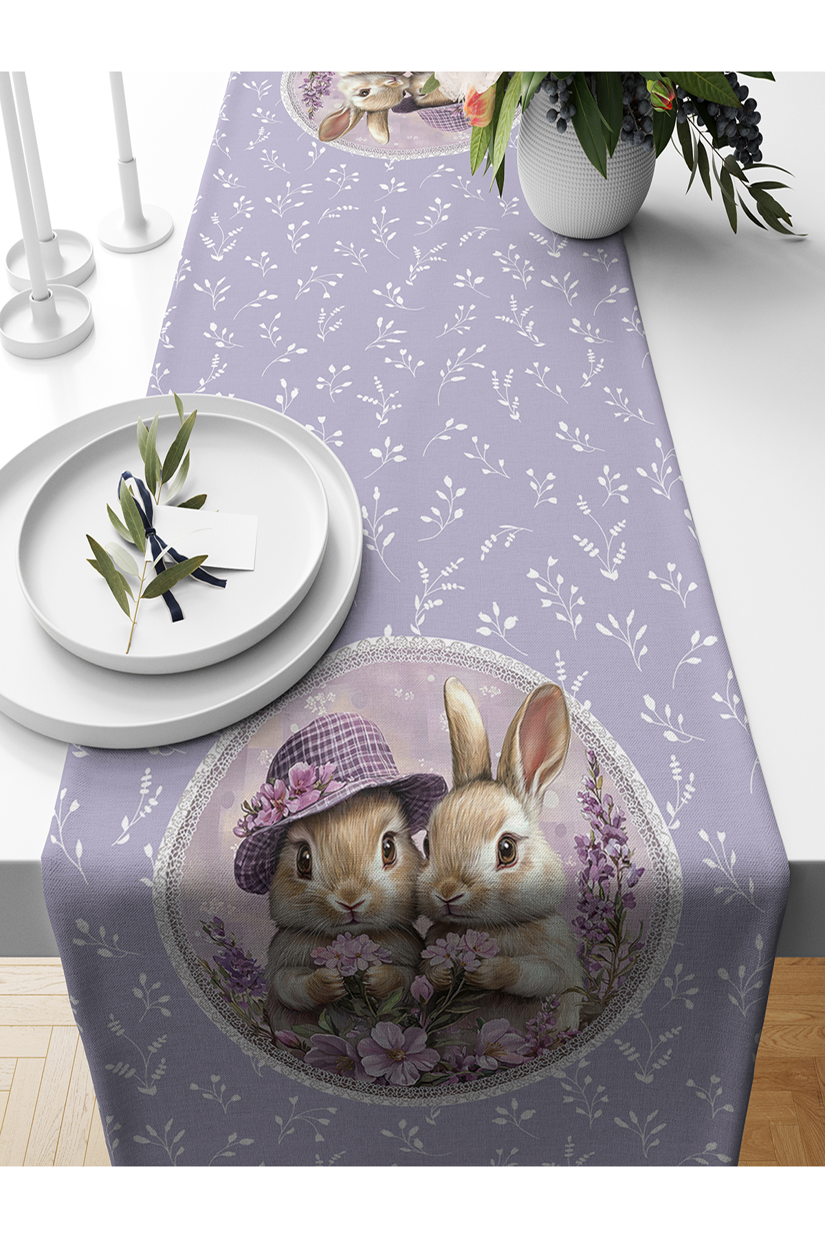Spring Series 140x40 Cm Digital Printed Runner (Spring Easter)