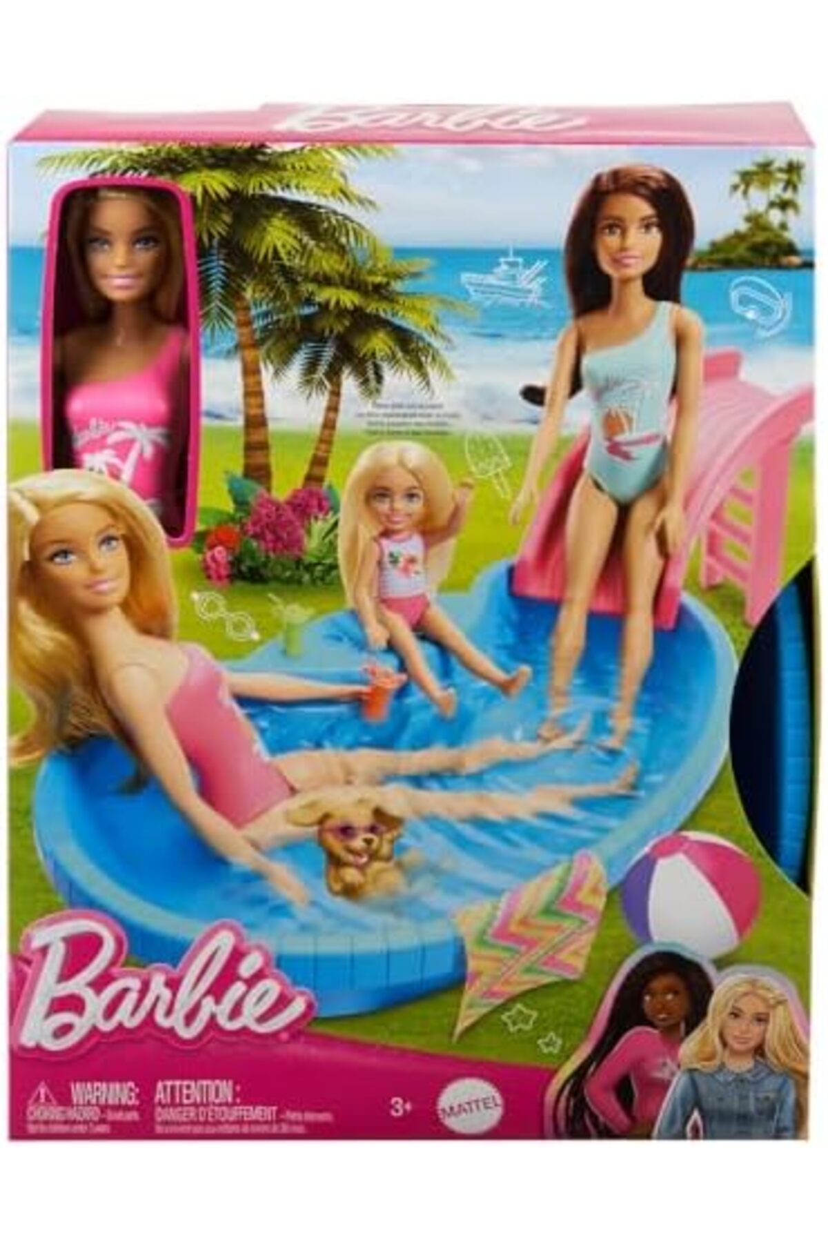 esplendor espshopx Bebek ve Havuz Oyun Seti bebek ve havuz oyun seti, sarışın bebek, havuz, kaydırak, havlu ve fotoğrafı 2 (önizleme)