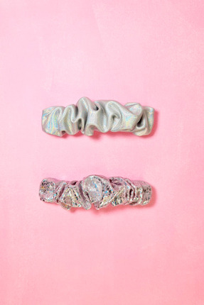 patlangaç Pembe Parlak Otomatik Klips Toka 2'li Set – Holografik Gümüş Saç To...