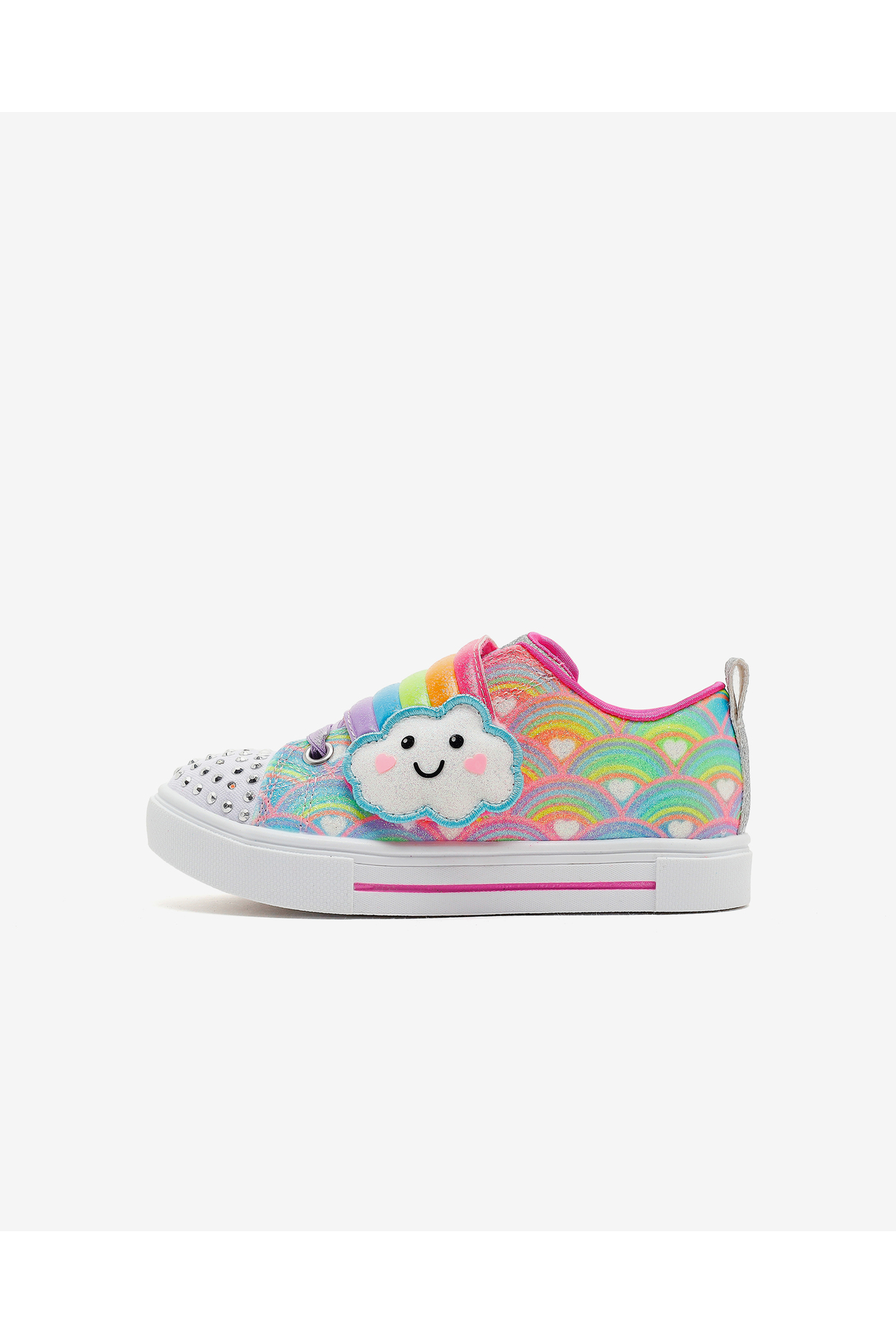 اسکچرز کفش کتانی چراغ‌دار دخترانه مدل TWINKLE SPARKS CLOUD CUTIE کد 314828N MLT