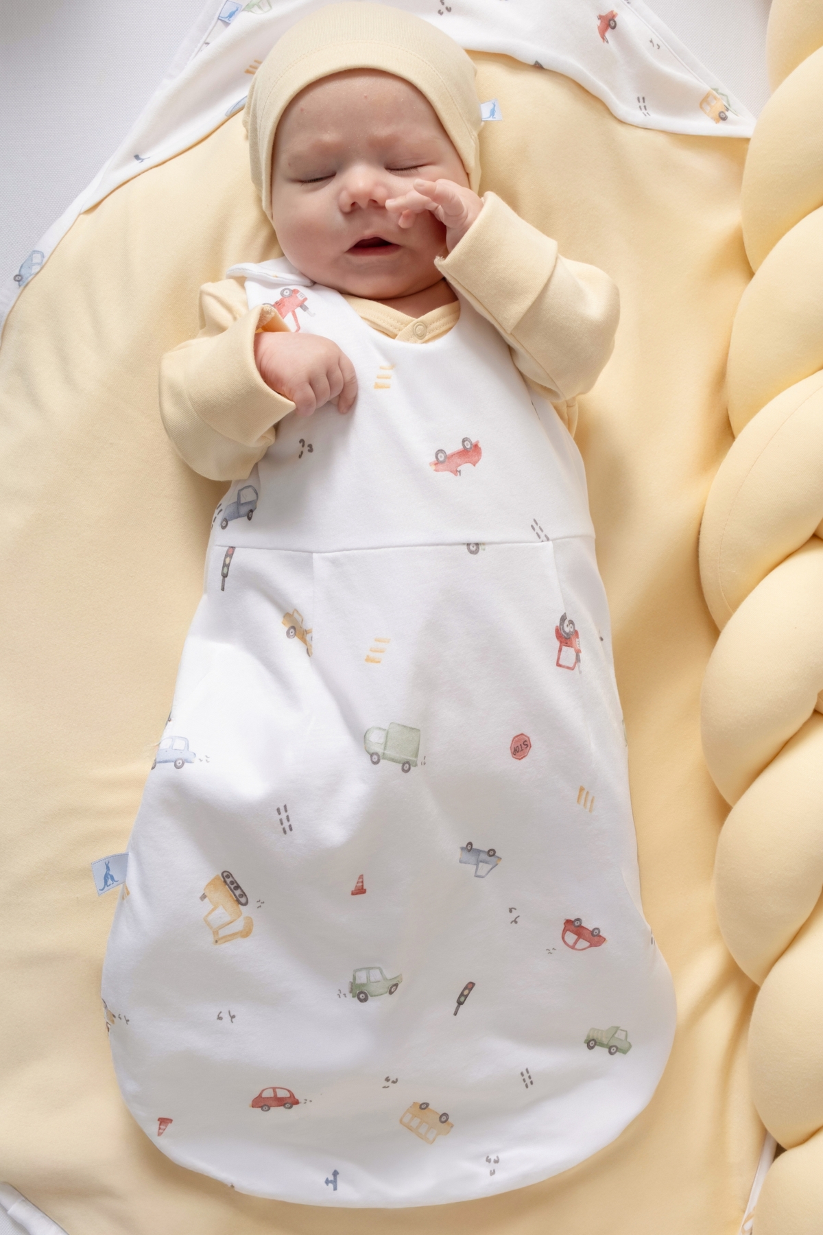 Modal Cotton Newborn Spring Sleeveless Sleeping Bag 1.0 Tog l Cars 0-6 Months