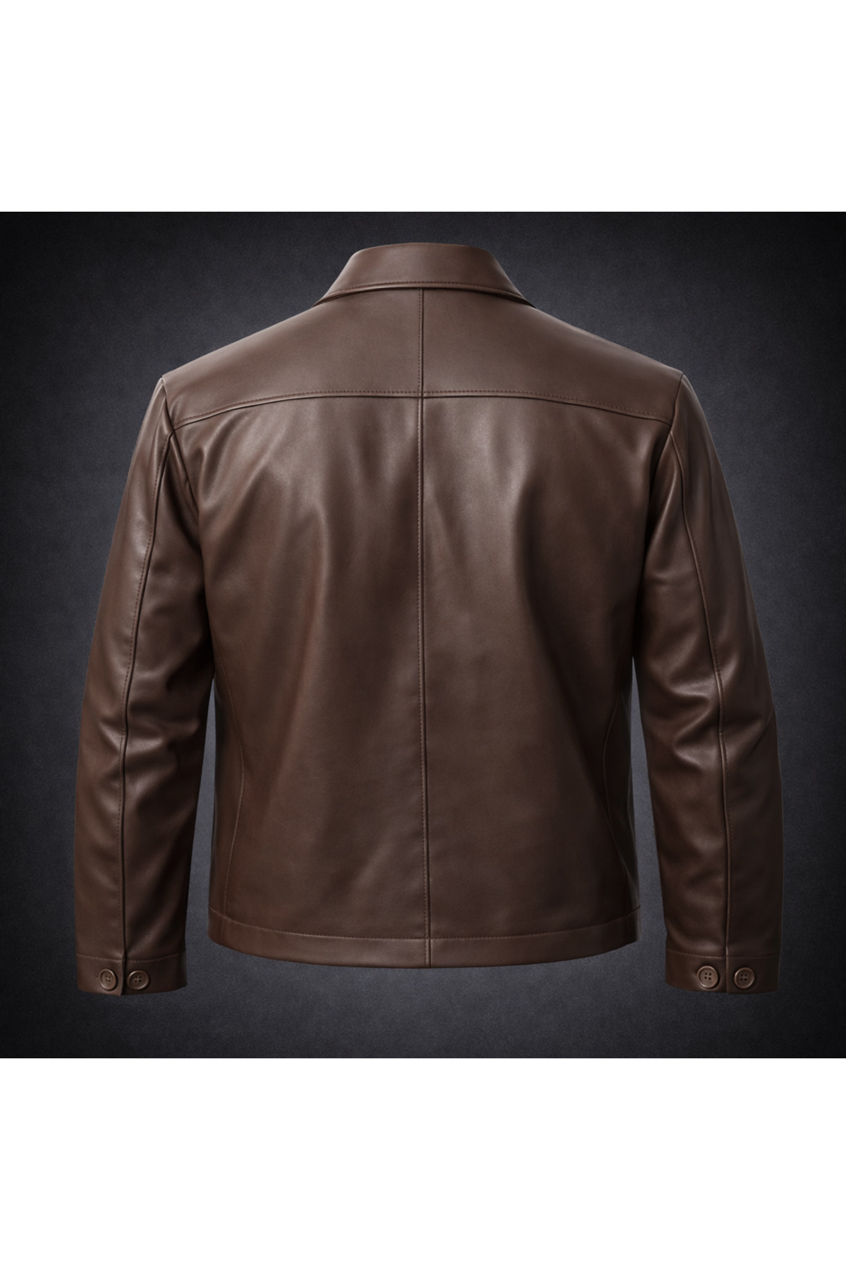 Boymen  Siyah Erkek Deri Ceket Mevsimlik ceket old money deri ceket - Görsel 4