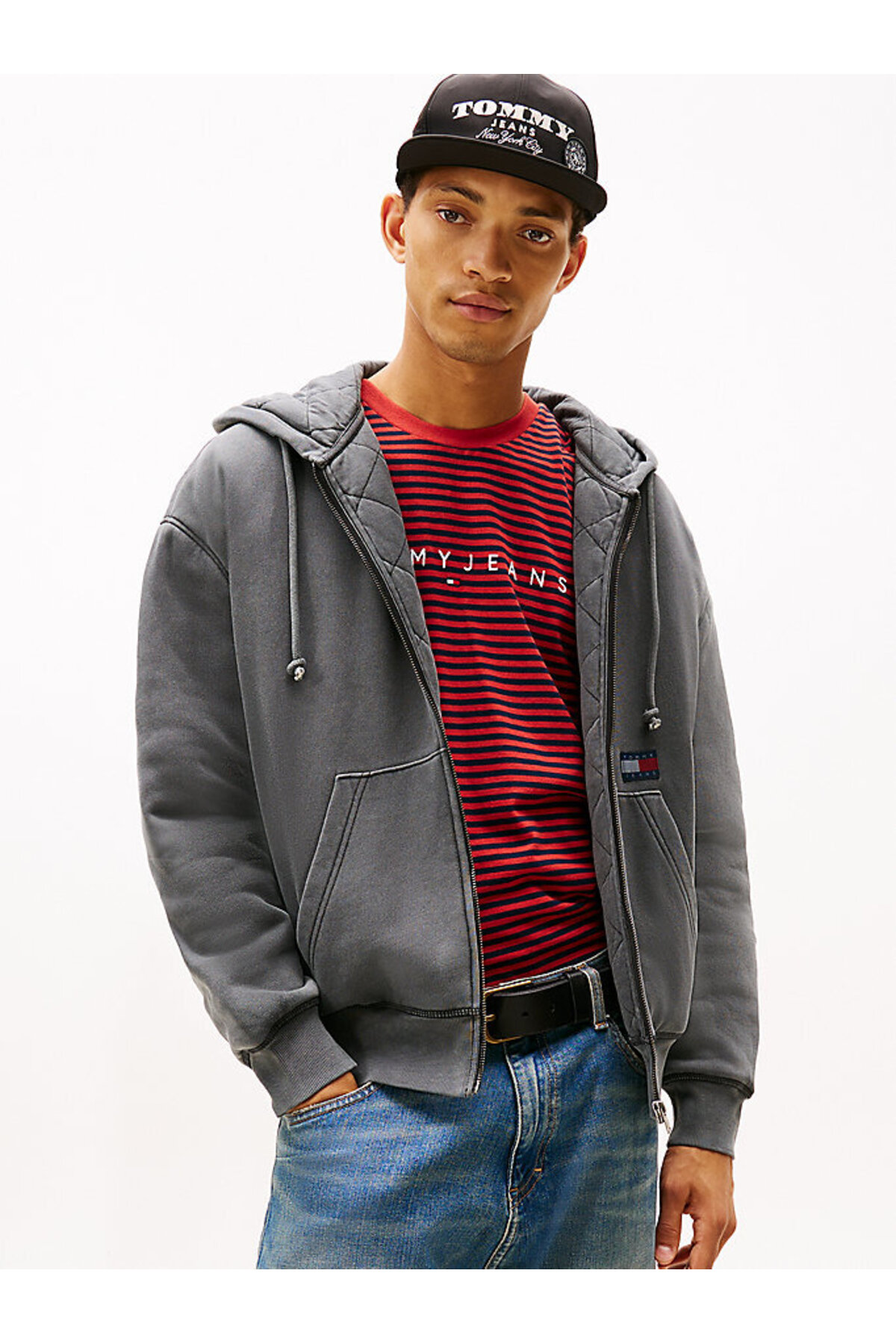 تامی هیلفیگر سویشرت کلاسیک جدید لحاف‌دار مردانه TJM مدل دهه ۹۰ میلادی