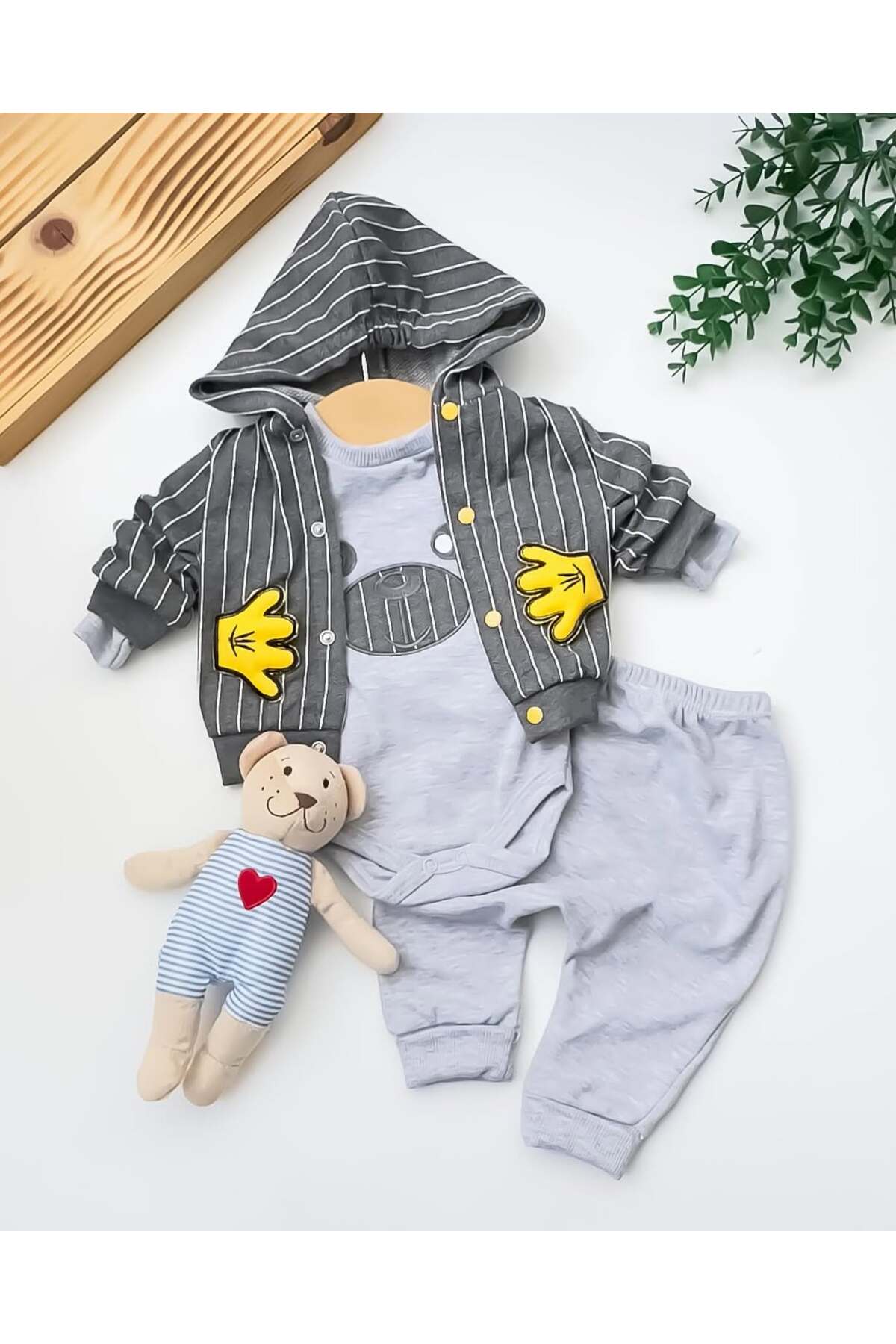 Pimadyo Büyük Doğum Seti (Hastane Çıkışı, Omuz ve Sırt Çantası, Çıtçıtlı Nohut Kundak) fotoğrafı 4 (önizleme)