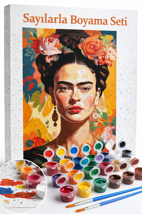 Aren Design Sayılarla Boyama Çerçeveli Hobi Seti Numaralı Tuval Fırça Boya Da...