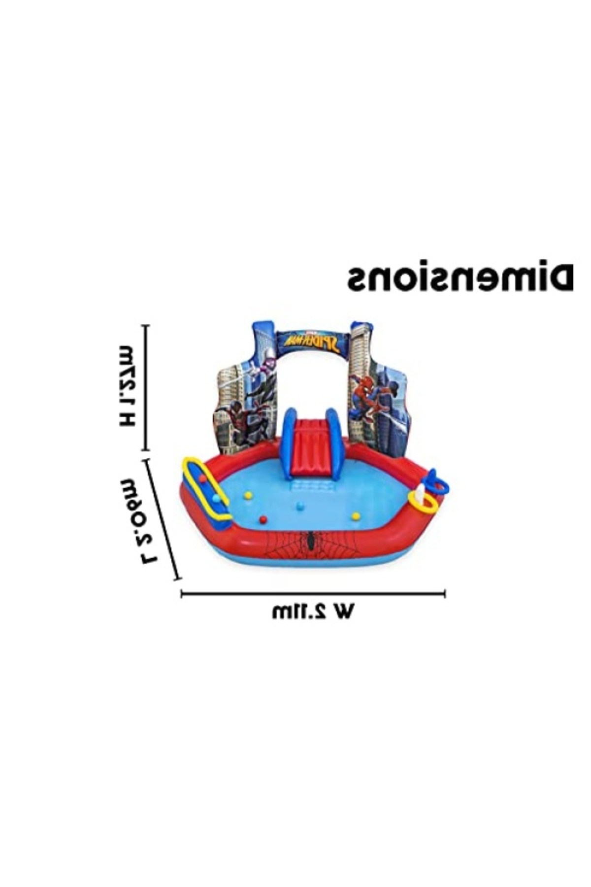 markentegra Şişirilebilir Su Oyun Merkezi 2,11 m x 2,06 m x 1.27 m, Kaydıraklı ve Hedef Oyun Alanı fotoğrafı 3 (önizleme)