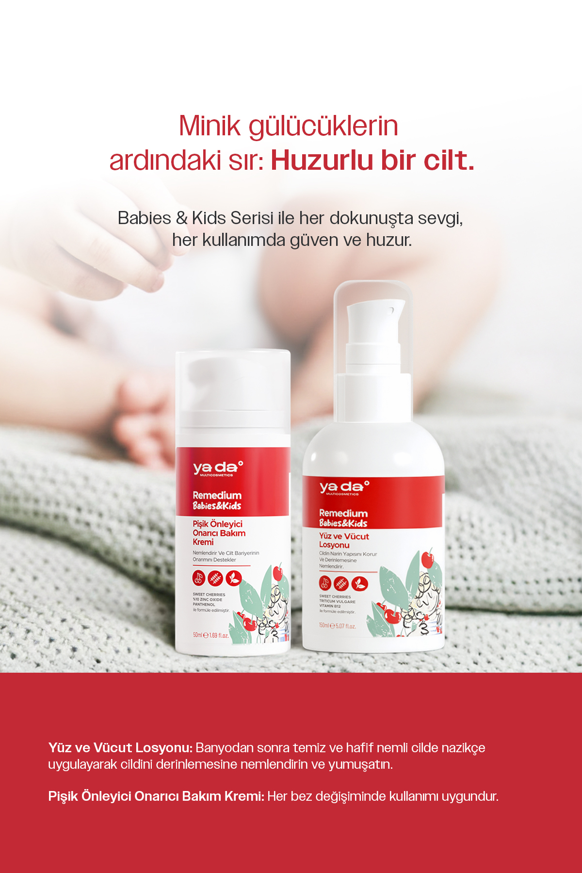 ya da multicosmetics Remedium Babies & Kids Yüz ve Vücut Nemlendirici Losyon & Pişik Önleyici Onarıcı Bakım Krem Seti fotoğrafı 6 (önizleme)