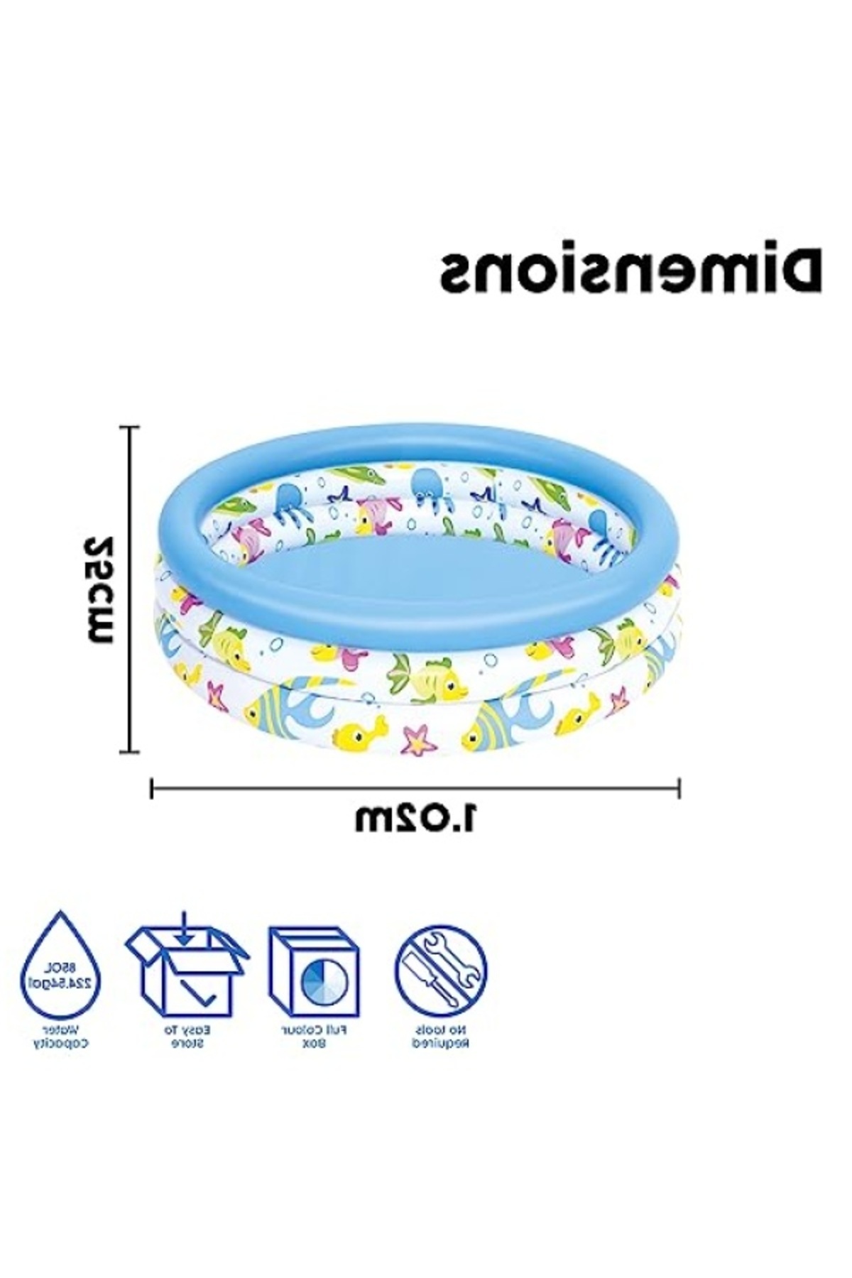 markentegra Çocuk Havuzu - Çok Renkli, 102 x 25 cm fotoğrafı 3 (önizleme)