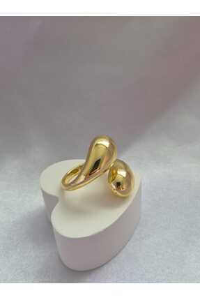 MY ESTA JEWELRY GOLD DAMLA ÇELİK YÜZÜK