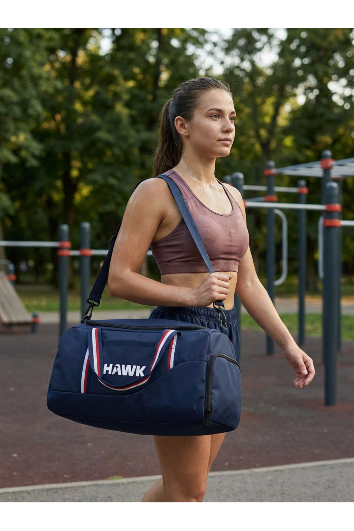 HAWK  Ayakkabı Gözlü L Boy 50*25*23 Spor Salonu Halı Saha Günlük Unısex Seyahat El Omuz Valizi - Görsel 2