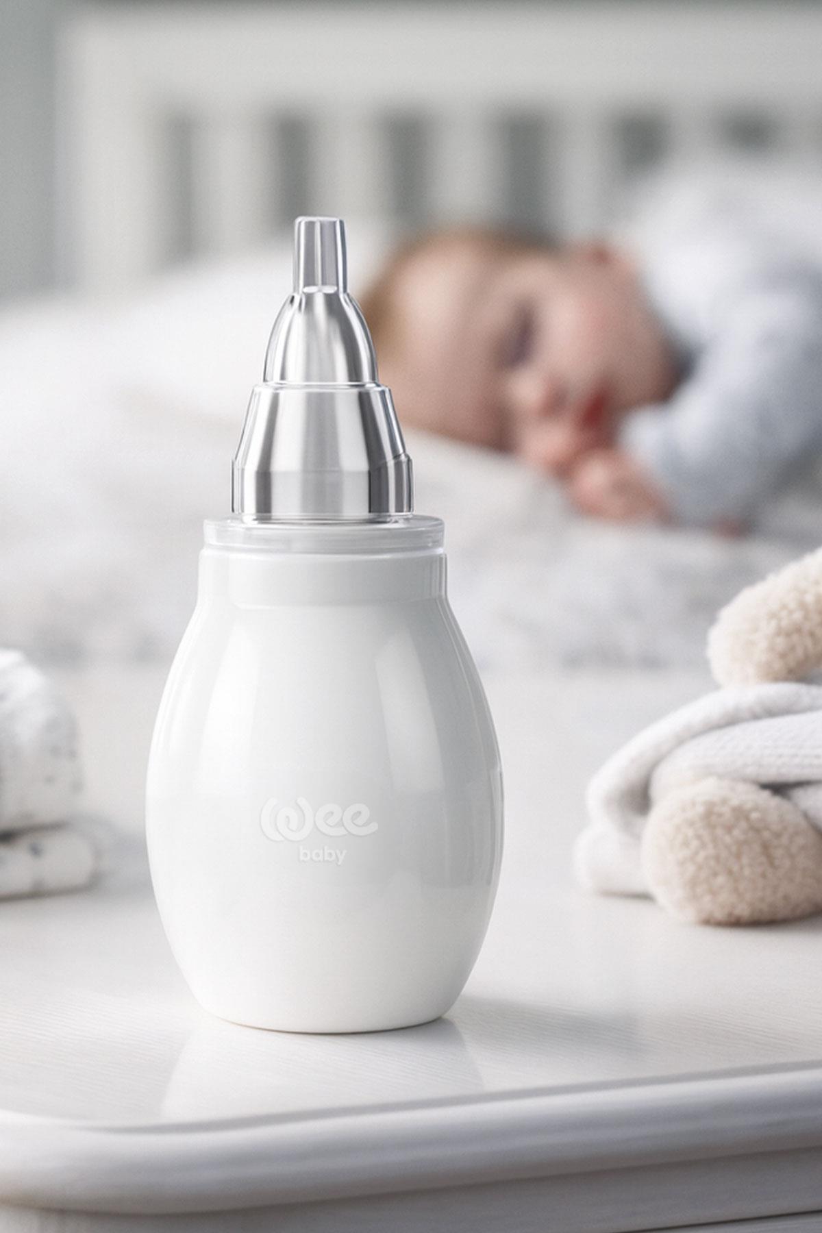 Wee Baby Silikon Burun Aspiratörü - BEYAZ fotoğrafı 5 (önizleme)