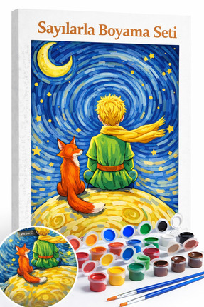 Aren Design Sayılarla Boyama Çerçeveli Hobi Seti Numaralı Tuval Fırça Boya Da...
