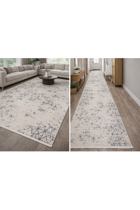 FSN HOME Özel Akrilik İpten Dokuma Taban, Modern, Salon, Mutfak, Yolluk Halısı