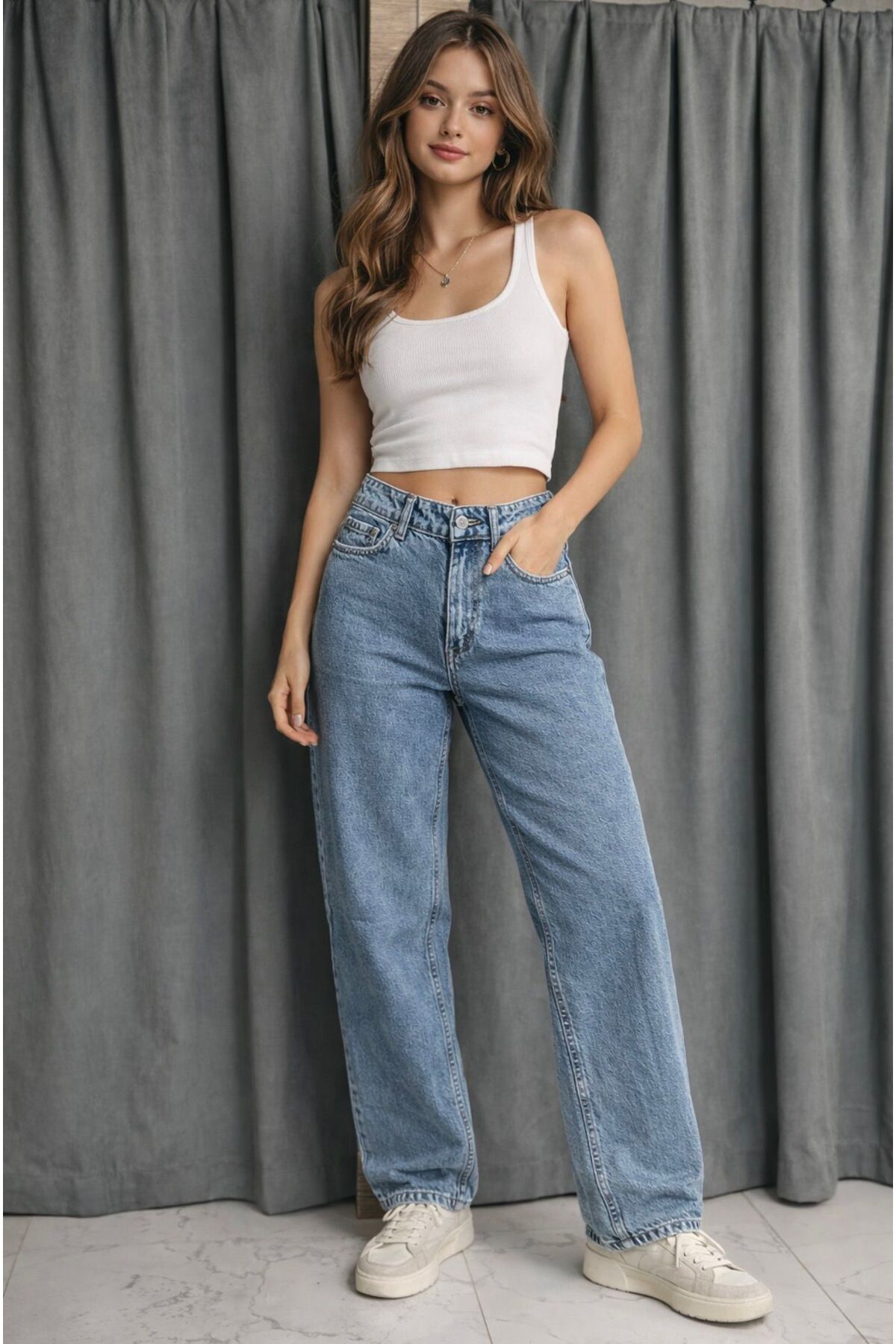 Baggy Kot Pantolon – Yeni Sezon – Bol Kesim Rahat Kadın Jean