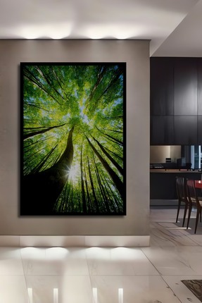 Caddemia Çerçeve Görünümlü Dekoratif Ahşap Mdf Kare Yeşilin Büyüsü Tablosu Ev...