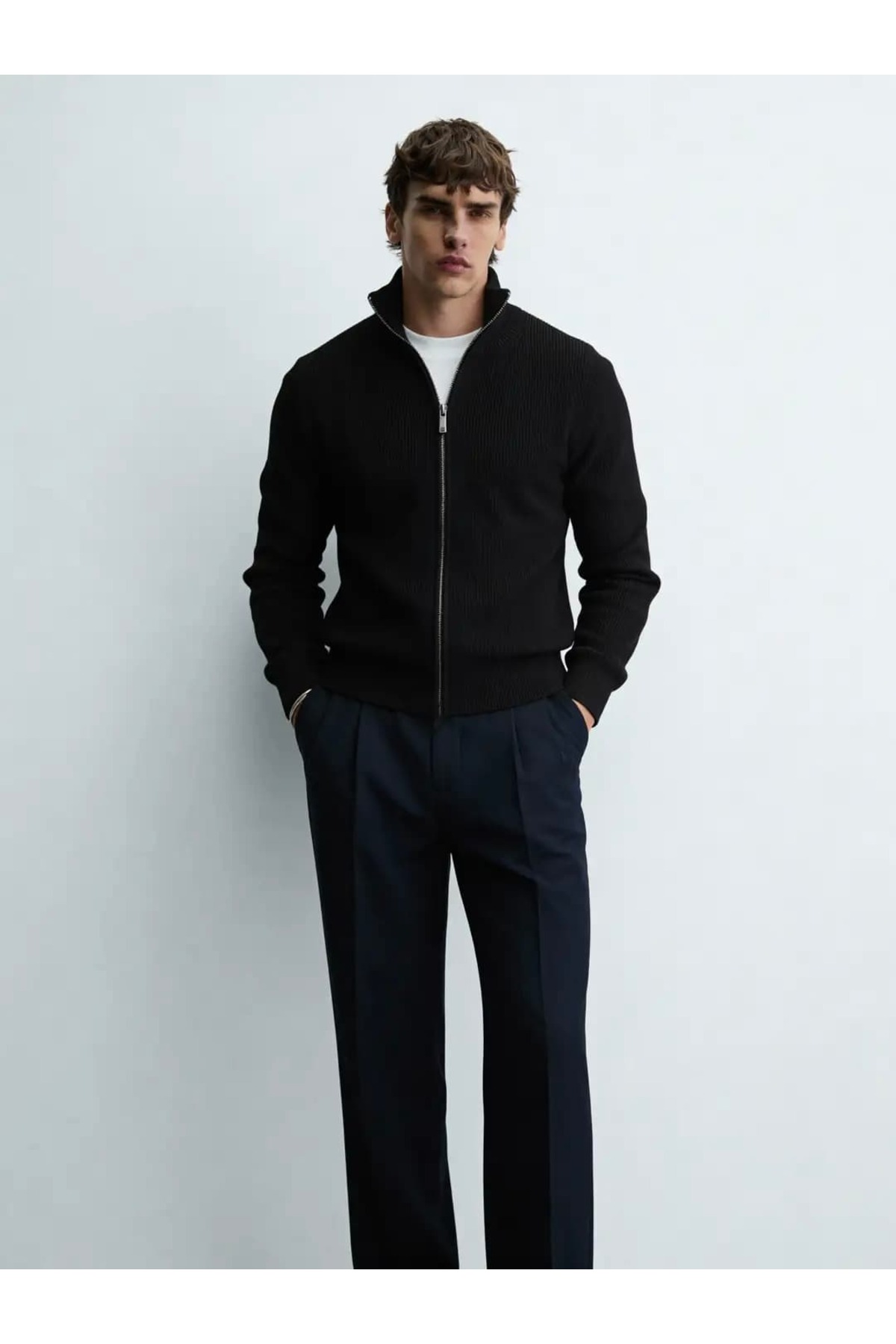 Atelier Old Money  Full Zip Siyah Kazak FW5793