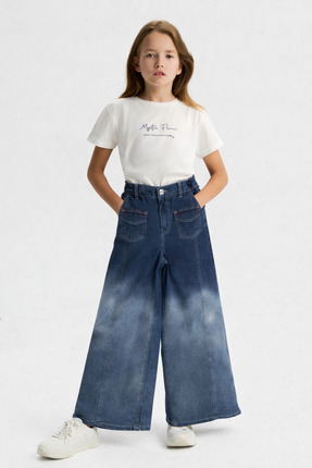 Ugly Duck 8-14 YAŞ ARASI T-SHIRT PANTOLON TAKIM - EKRU-MAVİ