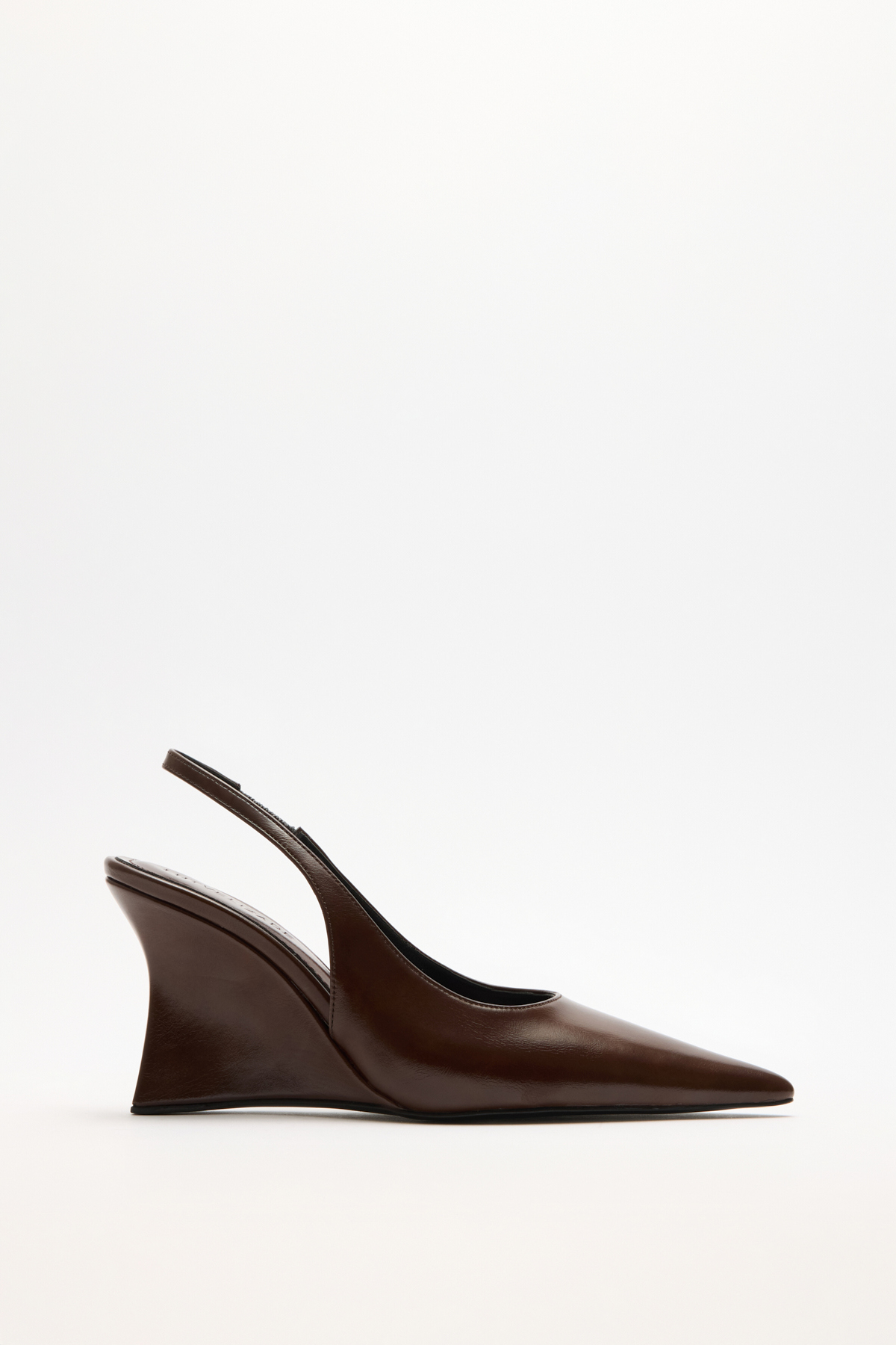 LUTVELIZADE  Topuklu 2614 - Deri Görünümlü Sivri Burun Dolgu Topuk Acı Kahve Kadın Topuklu - Görsel 8