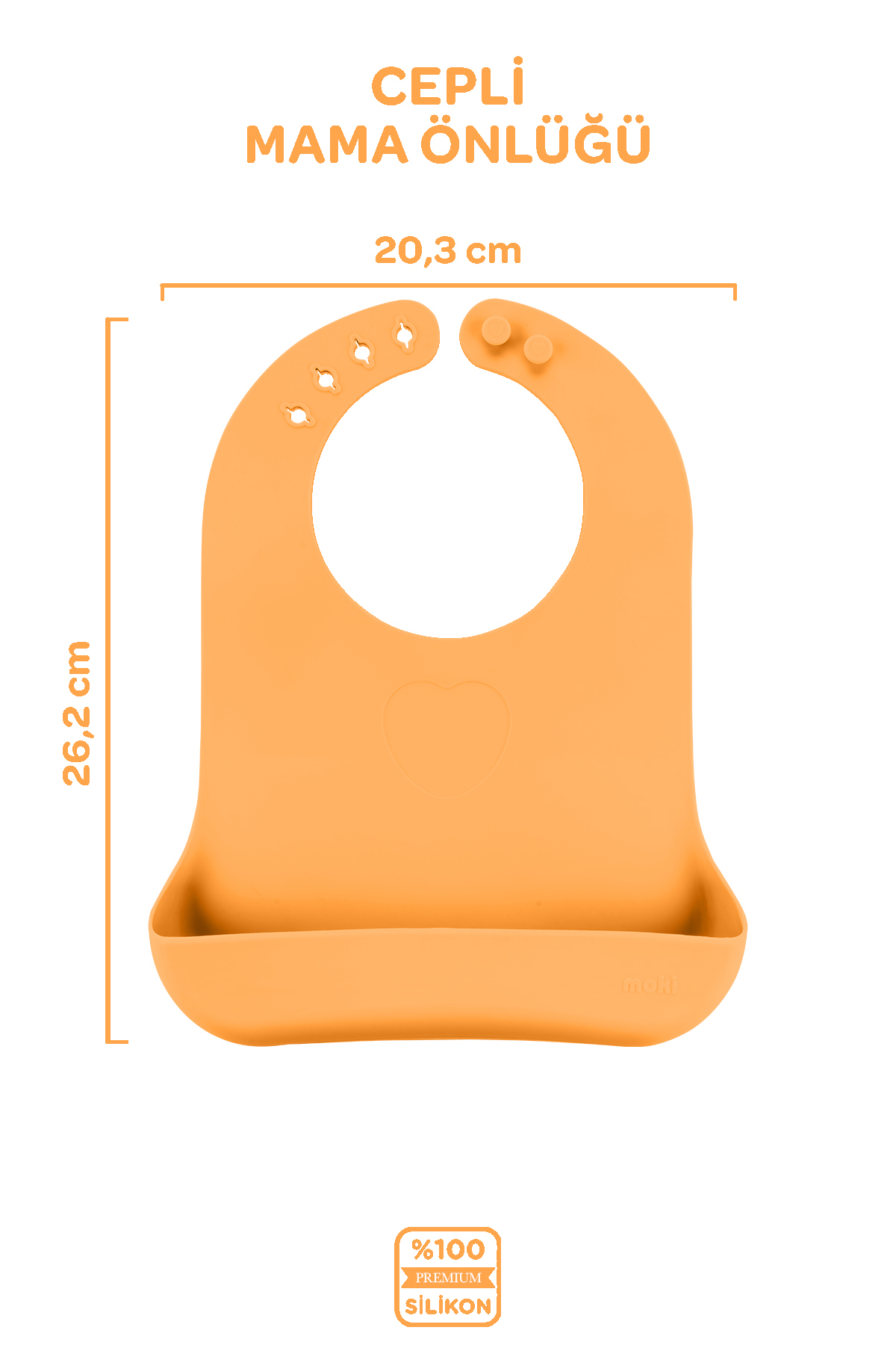 Moki Silikon 5’li Set Candle Turuncu / Mama Önlüğü, Mama Tabağı, Kaşık, Çatal, Diş Kaşıyıcı fotoğrafı 4 (önizleme)