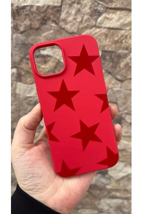 Vip Case iPhone 13 Uyumlu Kırmızı Star Silikon Darbe Emici Klasik Korumalı Ru...