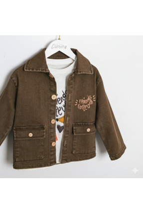 Cumino Uisex Çocuk Denim Ceket & Penye 2il Takım