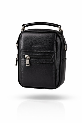 Ölmezler El ve Omuz Erkek Pörtföy Çantası Siyah Deri (Clutch Çanta)