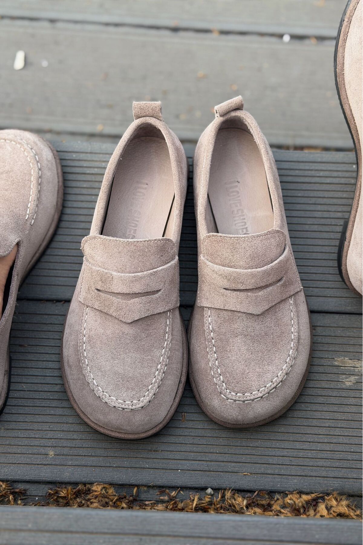 I Love Shoes Marion Kadın Loafer Vizon Hakiki Süet görsel 8