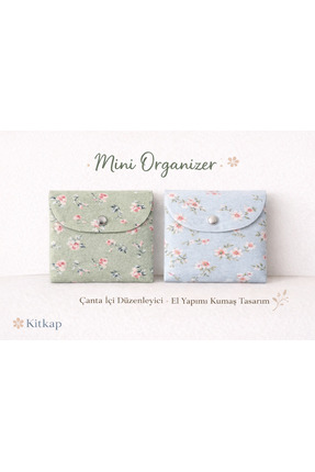 Markasız ucuz Kitkap Mini Organizer & Çanta içi düzenleyici & İkili set Mavi/...