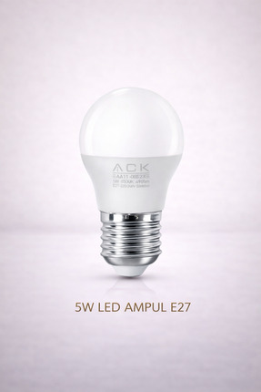 Ack 10'lu Paket LED Ampul 5W E27 6500K Beyaz Işık Makyaj Lambası Uyumlu