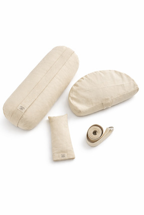 SUNYOGA Yoga Seti Bolster & Meditasyon Minderi Karabuğday Kabuğu Dolgulu – Gö...