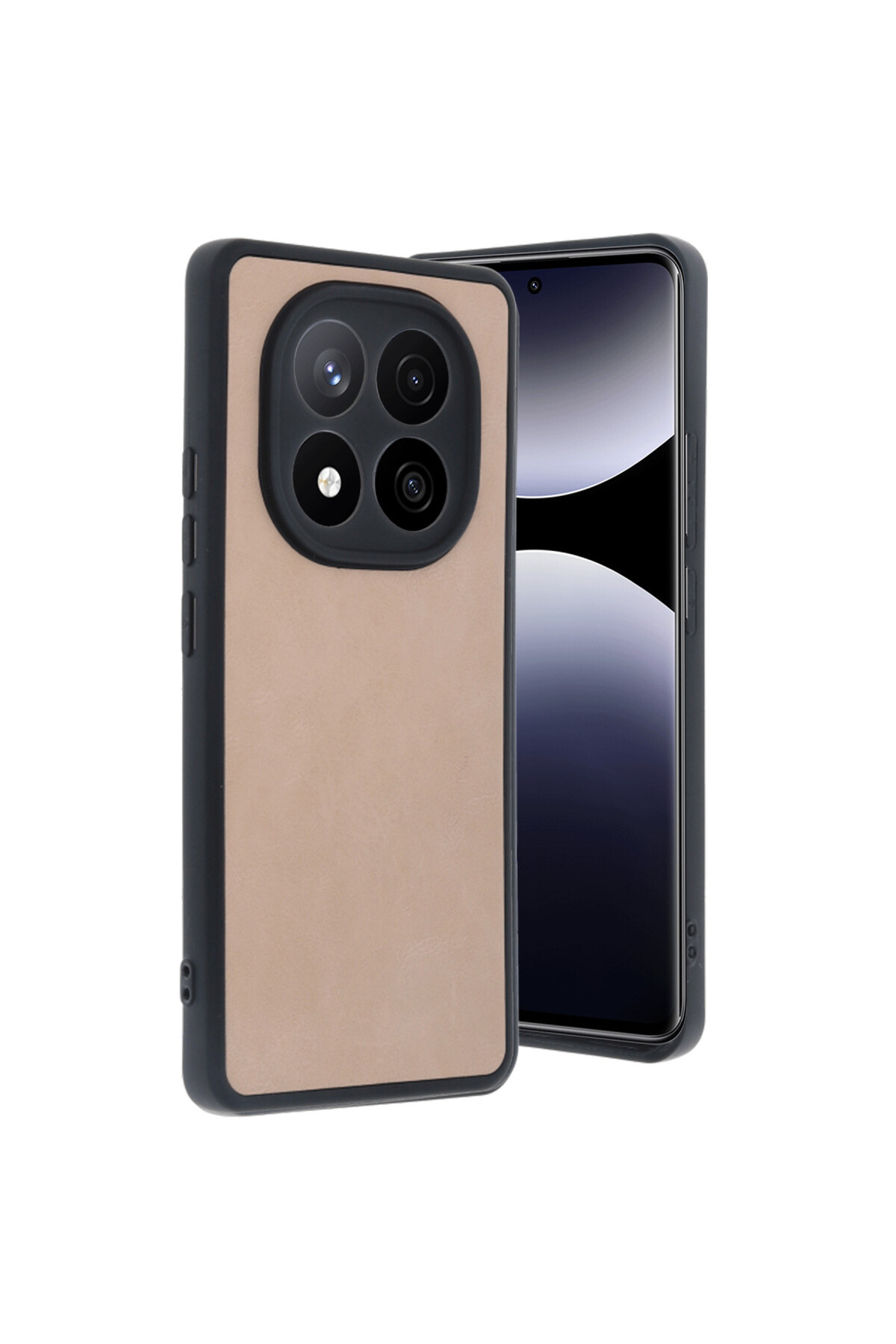 Redmi Note 14 Pro 5G & Poco X7 Case Camera Protected Faux Leather Interlocking Cover