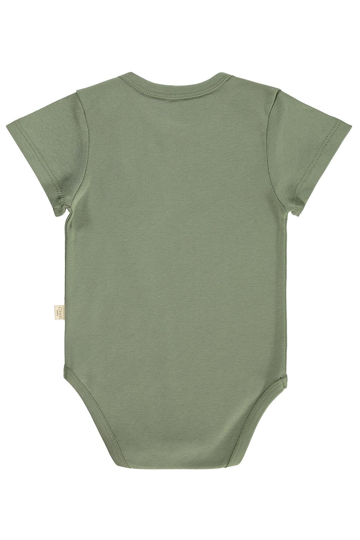 Civil Baby Cep Tilki Hayvan Baskılı 3 Lü 0-36 Ay Çıtçıtlı Badi - Turuncu fotoğrafı 6 (önizleme)