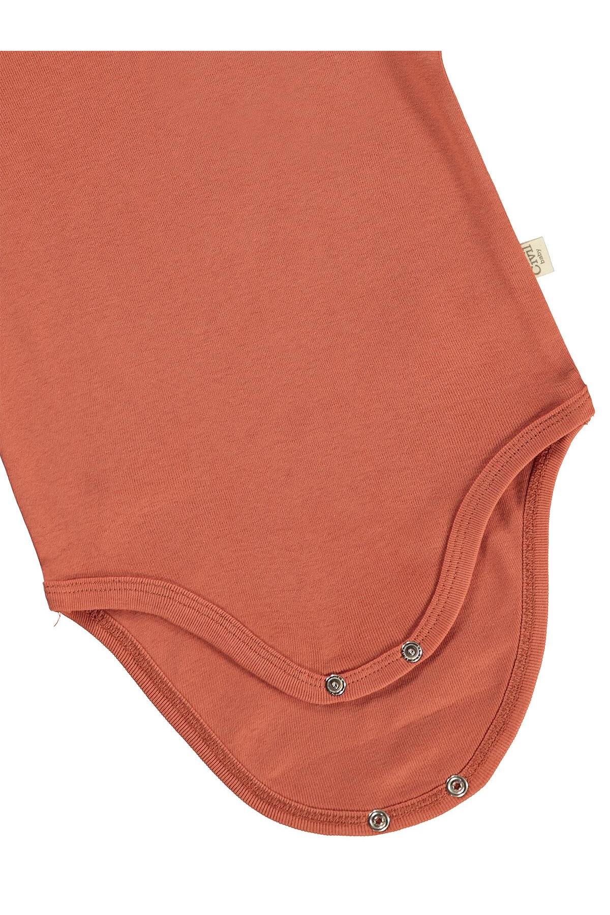 Civil Baby Cep Tilki Hayvan Baskılı 3 Lü 0-36 Ay Çıtçıtlı Badi - Turuncu fotoğrafı 7 (önizleme)